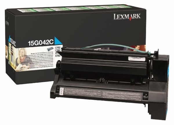 Lexmark C752, C762 Cyan High Yield Return Programme Print Cartridge (15K)
