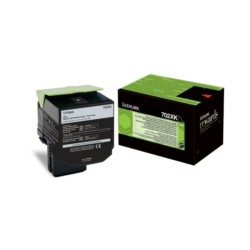 Lexmark 702XK Black Extra High Yield Return Program Toner Cartridge