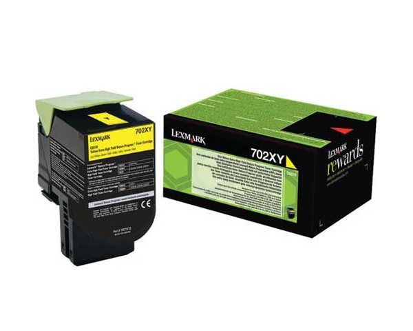 Lexmark 702XY Yellow Extra High Yield Return Program Toner Cartridge
