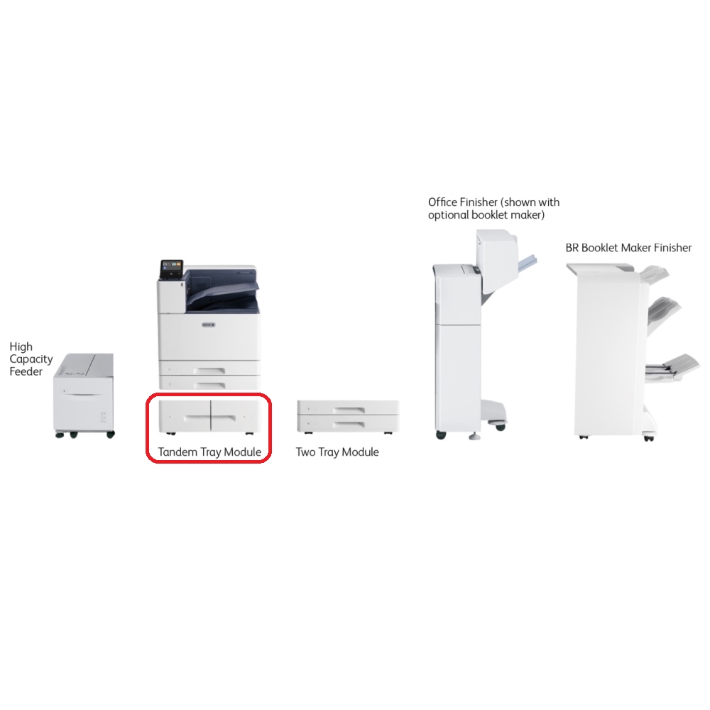 Xerox Tandem Tray Module (optional) - 2000 sheets. Two A4 / Letter Trays