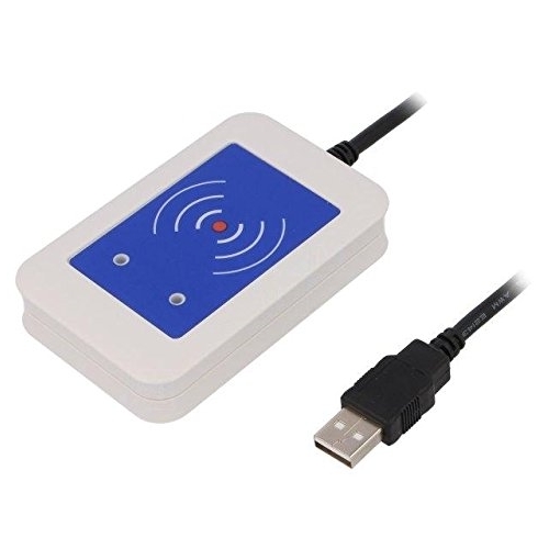Xerox Elatec TWN4 Mifare NFC RFID card reader, white, USB, 12cm cable