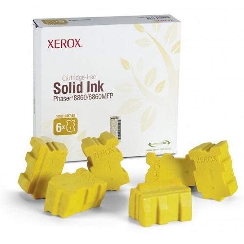 Xerox Genuine Solid Ink Yellow, Phaser 8860/8860MFP (6 Sticks)
