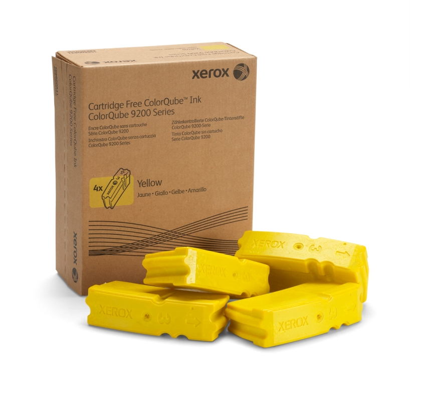 Xerox ColorQube 9301/ 9302/ 9303 Yellow ink 4 sticks, 37K at 5%