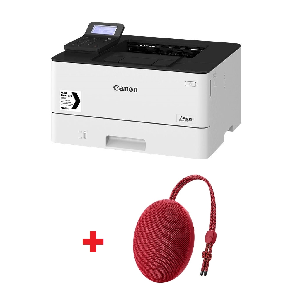 Canon i-SENSYS LBP226dw + Huawei Sound Stone portable bluetooth speaker CM51 Red