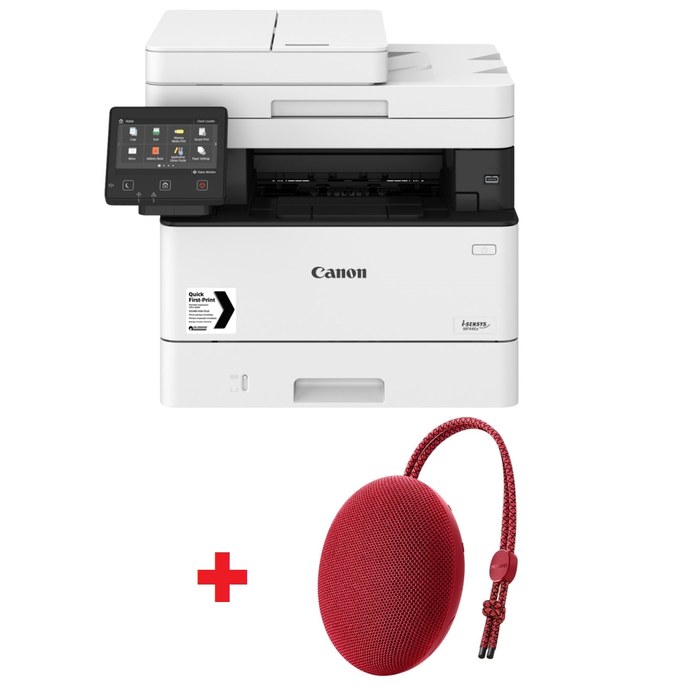 Canon i-SENSYS MF446x Printer/Scanner/Copier + Huawei Sound Stone portable bluetooth speaker CM51 Red
