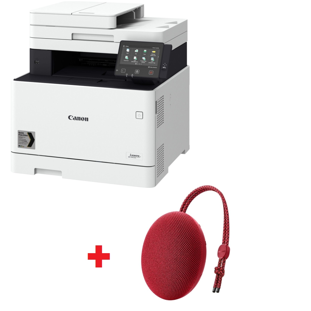 Canon i-SENSYS MF744Cdw Printer/Scanner/Copier/Fax + Huawei Sound Stone portable bluetooth speaker CM51 Red