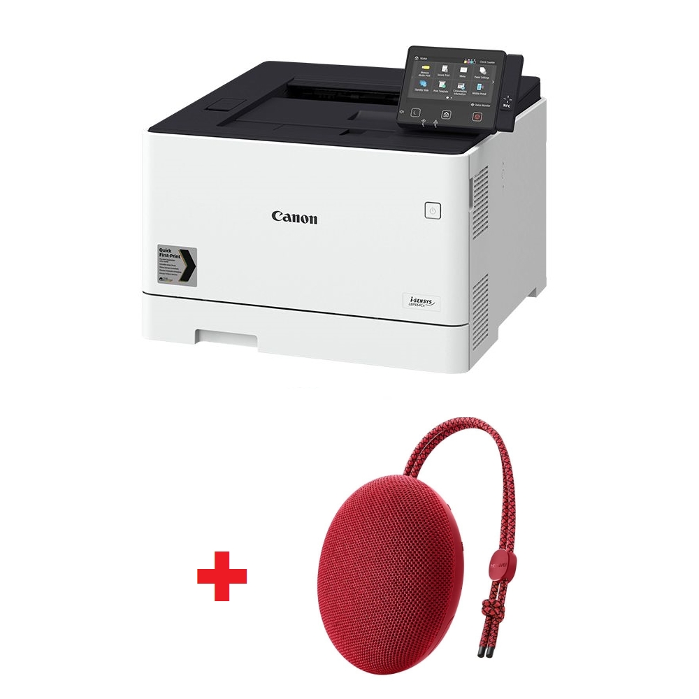 Canon i-SENSYS LBP664Cx + Huawei Sound Stone portable bluetooth speaker CM51 Red