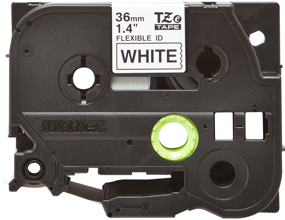 Brother TZe-FX261 Labelling Tape Cassette, Black on White Flexible-ID, 36mm wide