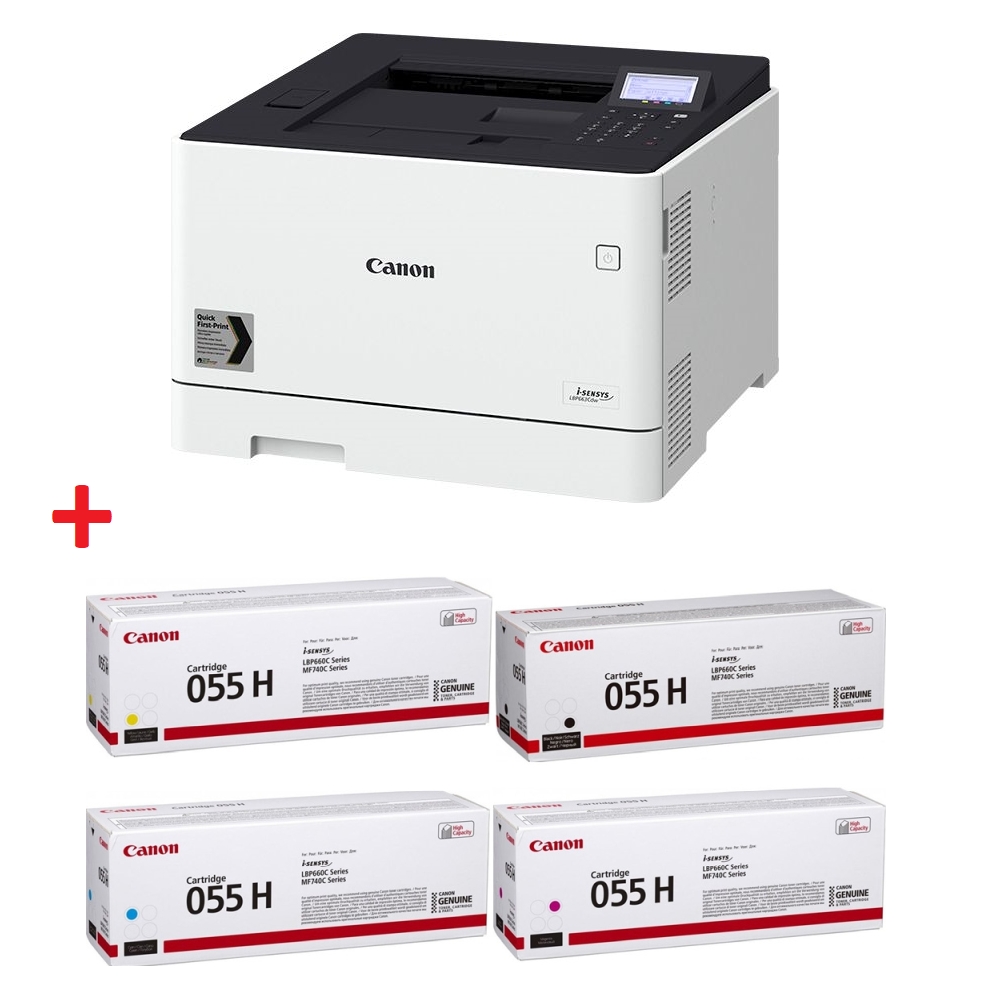 Canon i-SENSYS LBP663Cdw + Canon CRG-055H BK + Canon CRG-055H C + Canon CRG-055H M + Canon CRG-055H Y