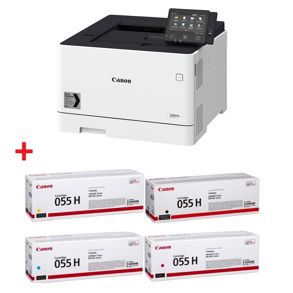 Canon i-SENSYS LBP664Cx + Canon CRG-055H BK + Canon CRG-055H C + Canon CRG-055H M + Canon CRG-055H Y