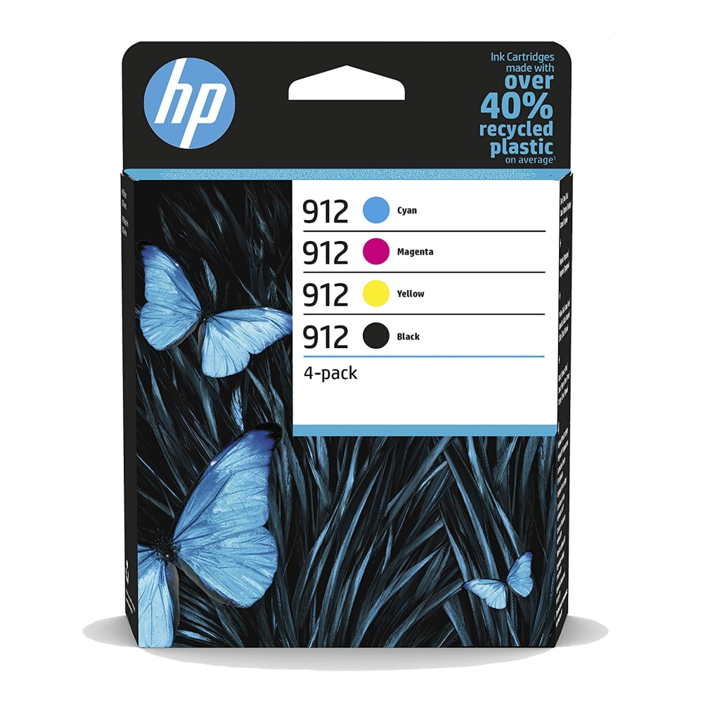 HP 912XL High Yield C/M/Y/K Original Ink Cartridge 4-Pack