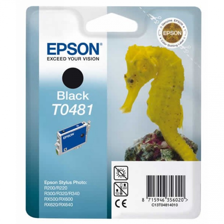 Epson T0481 Black Ink Cartridge - Retail Pack (untagged)