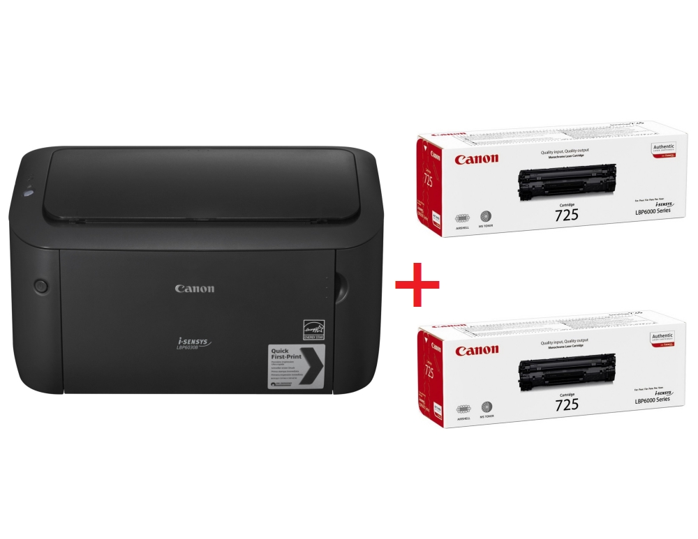 Canon i-SENSYS LBP6030B + 2x Canon CRG-725 - Image 2