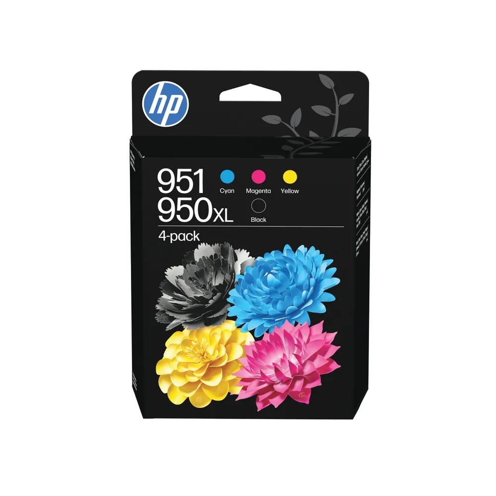 HP 951CMY/950XLBlk Ink Crtg Cmbo 4-Pk